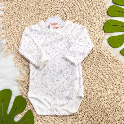 Body Kimono M/L Raminhos Lilás - Off White 